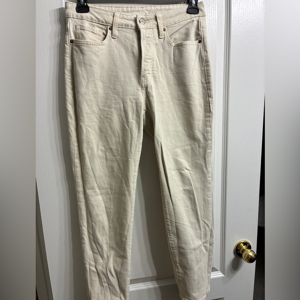 Old Navy Off-White Straight-Leg Pants